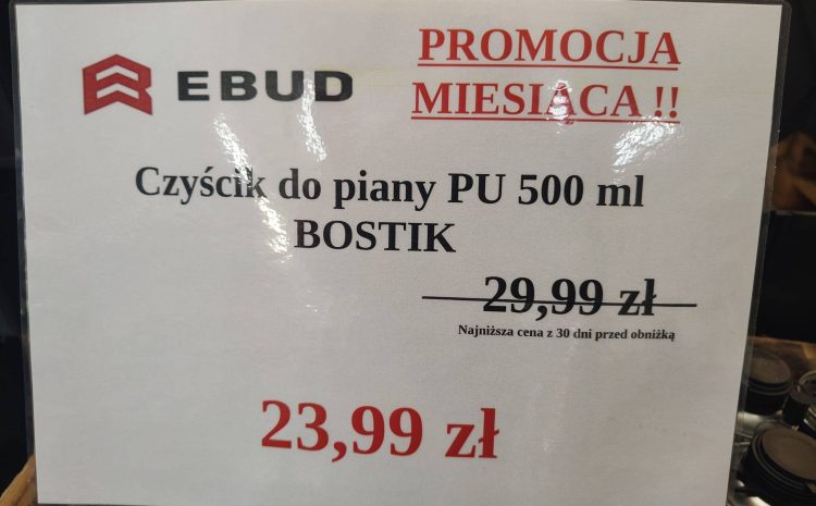  Promocja miesiąca #marzec
Zapraszamy do Ebud  
Trzebinia, ulica Piłsudskiego 150…